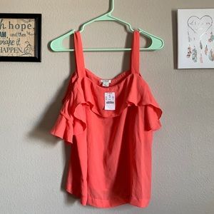 NWT. J. Crew spaghetti-strap blouse. Size 6.